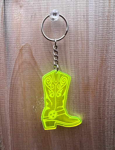 Cowboy Boot / Bota Acrylic Translucent Keychain
