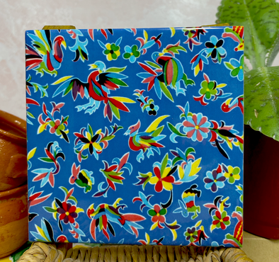 Blue Otomi / Floral Tile / Coaster