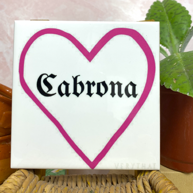 Cabrona Heart Coaster