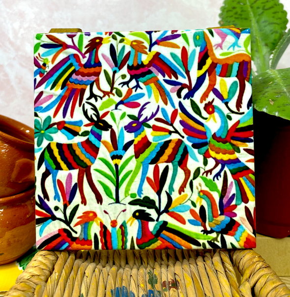 Otomi Multicolor / Floral Tile / Coaster