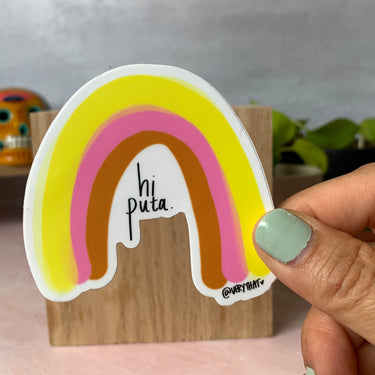 Hi Puta Rainbow Sticker