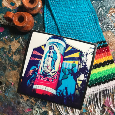 Virgen de Guadalupe Veladora Mural Sticker  by Very That  | Water Resistant Sticker | Tonantzin Sticker | Virgencita Sticker