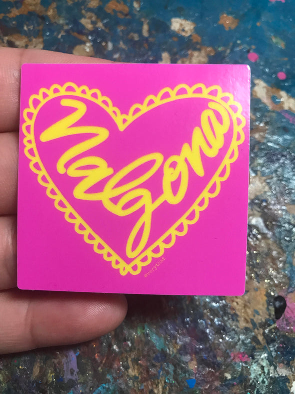 Pink Nalgona Vinyl Sticker  by Very That  | 2 x 2" | Water Resistant Sticker
