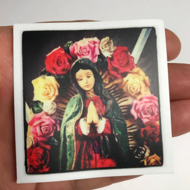 Virgencita con Flores Sticker by Very That 2x2 inches, weather / waterproof perfect for your journals, planners, bike, car, etc!
