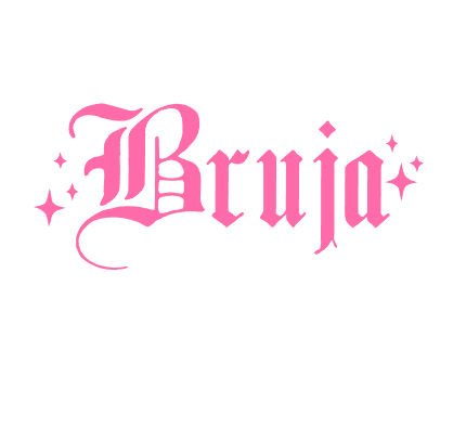 Bruja Old English Vinyl Cut Sticker for your Laptop, bumper, wall etc! By Very That