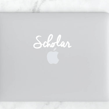 Scholar in Cursive Vinyl Sticker | Transfer | Car Decal | Laptop Sticker by Very That --- Bumper sticker | vinyl Transfer | Yeti Sticker