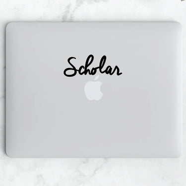 Scholar in Cursive Vinyl Sticker | Transfer | Car Decal | Laptop Sticker by Very That --- Bumper sticker | vinyl Transfer | Yeti Sticker