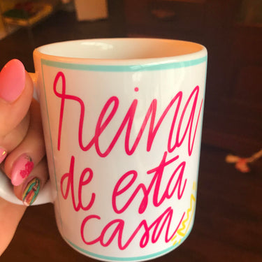 Reina de Esta Casa mug by Very That | Full Color Mug | Chingona | Latina | Bidi Bidi | Latina Mug | Mug for Left Handed | Wrapped coffee