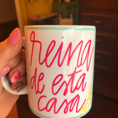 Reina de Esta Casa mug by Very That | Full Color Mug | Chingona | Latina | Bidi Bidi | Latina Mug | Mug for Left Handed | Wrapped coffee