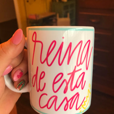 Reina de Esta Casa mug by Very That | Full Color Mug | Chingona | Latina | Bidi Bidi | Latina Mug | Mug for Left Handed | Wrapped coffee