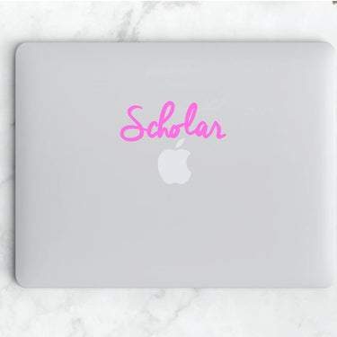 Scholar in Cursive Vinyl Sticker | Transfer | Car Decal | Laptop Sticker by Very That --- Bumper sticker | vinyl Transfer | Yeti Sticker
