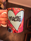 Maestra Pink Oil Cloth Mug by Very That | Full Color Mug | Chingona | Latina
