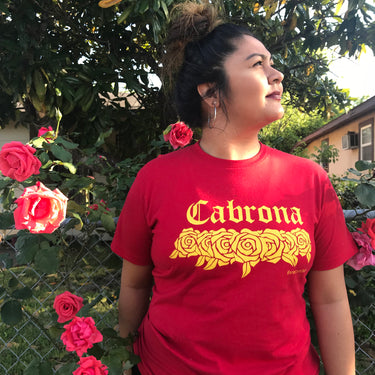 Red & Yellow Cabrona Tee by Very That | Cabrona T Shirt | Latina Tee | Chicana | Latinx | Now in Soft Style!