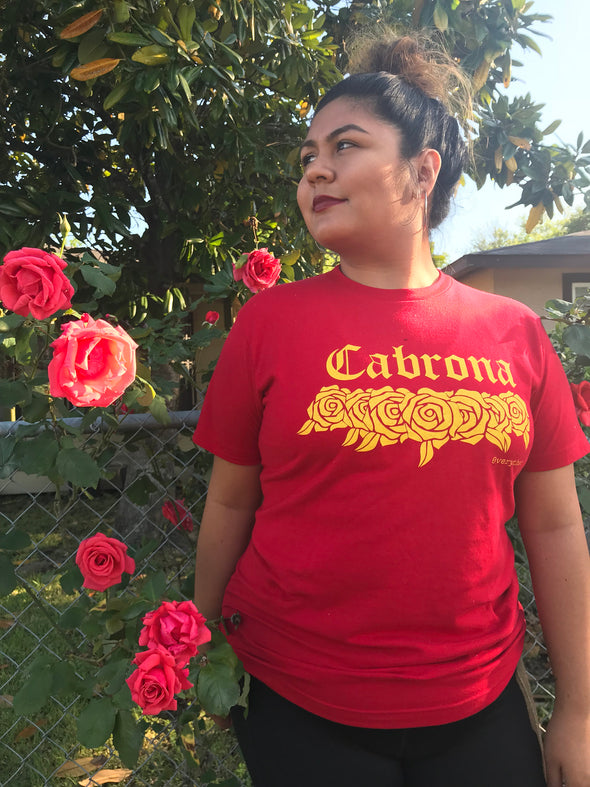 Red & Yellow Cabrona Tee by Very That | Cabrona T Shirt | Latina Tee | Chicana | Latinx | Now in Soft Style!