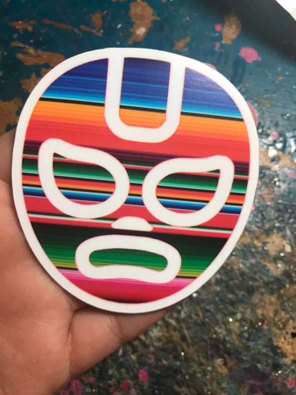 Lucha Libre Serape Sticker 3x3' by Very That  weather / waterproof perfect for your journals, planners, bike, car, etc!