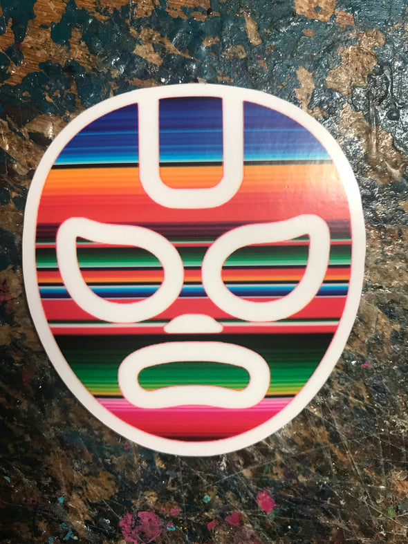 Lucha Libre Serape Sticker 3x3' by Very That  weather / waterproof perfect for your journals, planners, bike, car, etc!