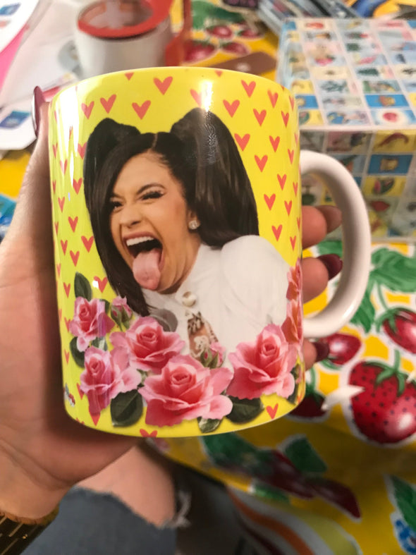 La Cardi Mug by Very That | Full Color Mug | Chingona | Latina | Bidi Bidi | Latina Mug | Mug for Left Handed | Wrapped coffee