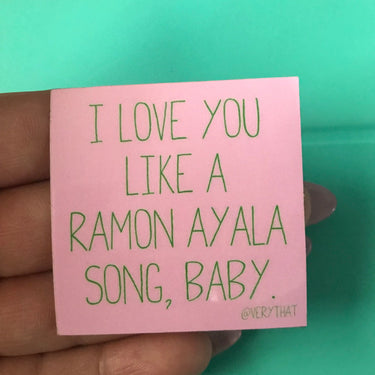 Like a Ramon Ayala Song, Baby Sticker by Very That  | Water Resistant Sticker | Cactus Sticker | Latina Sticker