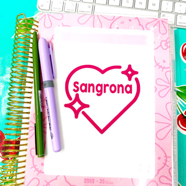 Sangrona Heart and Stars Vinyl Decal