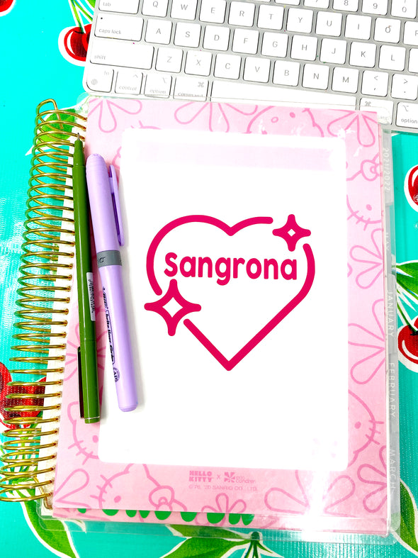 Sangrona Heart and Stars Vinyl Decal