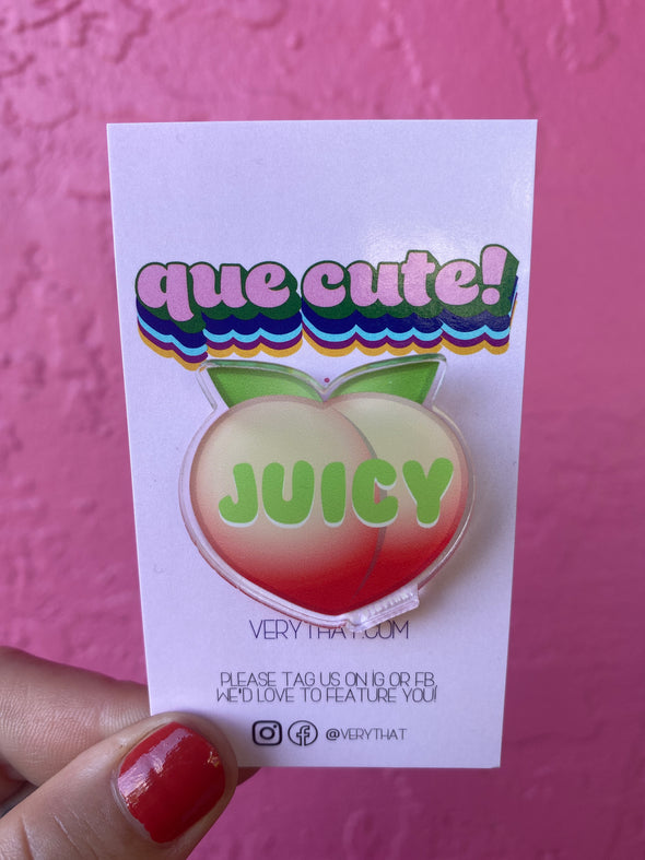 Juicy Peach Acrylic Pin