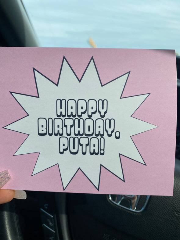 Happy Birthday Puta Note Card