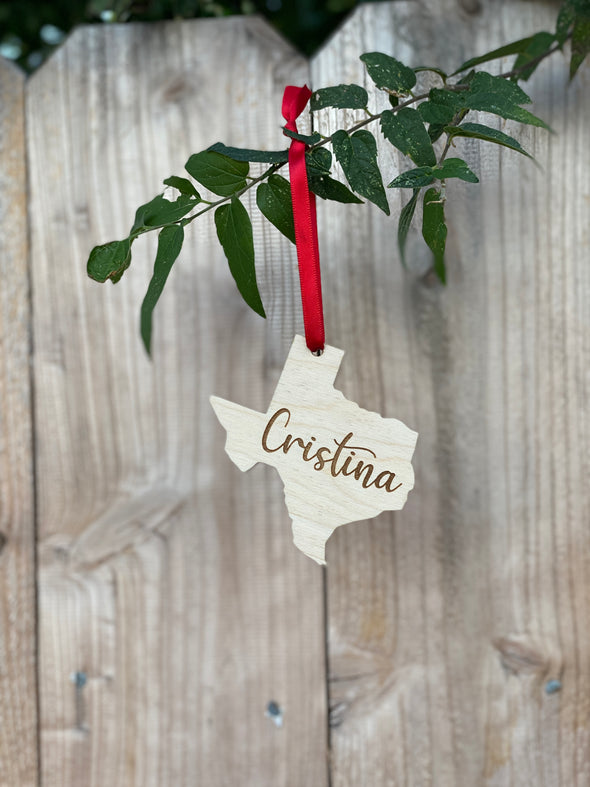 Personalized Texas Ornament