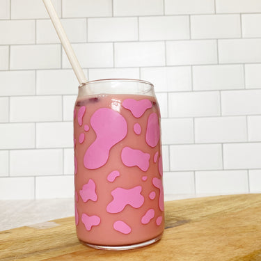 Strawberry Milk Beer Can Glass