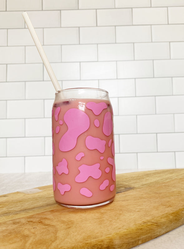Strawberry Milk Beer Can Glass