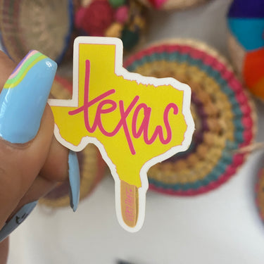 Yellow Texas Paleta Sticker