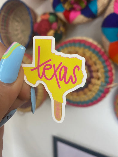Yellow Texas Paleta Sticker