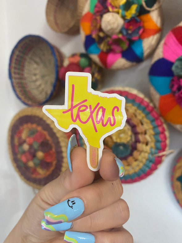 Yellow Texas Paleta Sticker