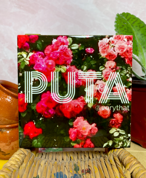 Puta Floral Tile / Coaster