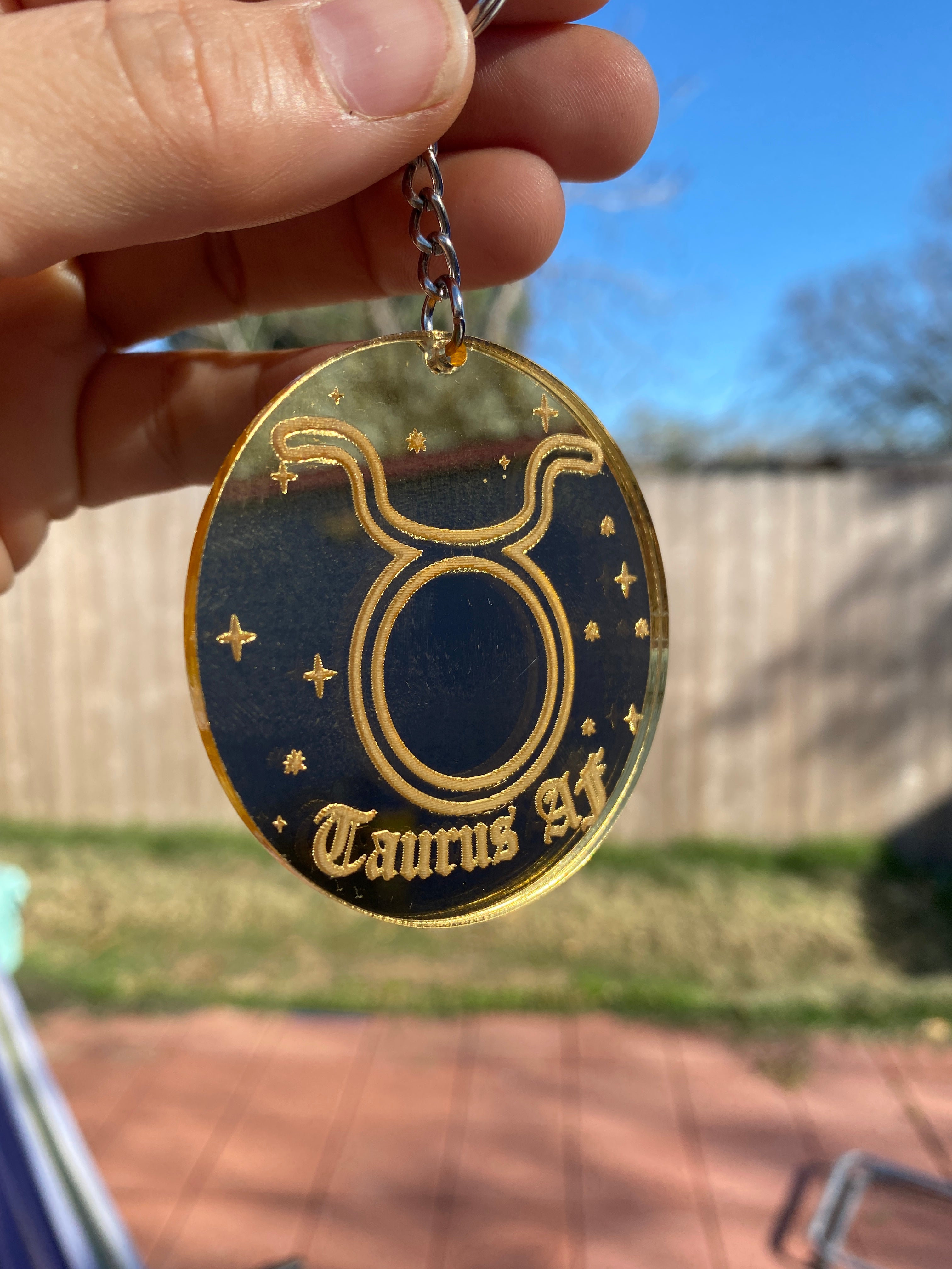 Gold Zodiac Resin Keychain / Zodiac Keychain /resin Keychain /  Constellation /gold Keychain / Atrology / Horoscope / Taurus / Scorpio -   Canada