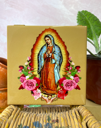 Virgen de Guadalupe- (2)Tile / Coaster